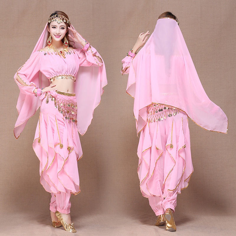 Indian Dance Costumes Belly Dance Long Sleeved Performing Su