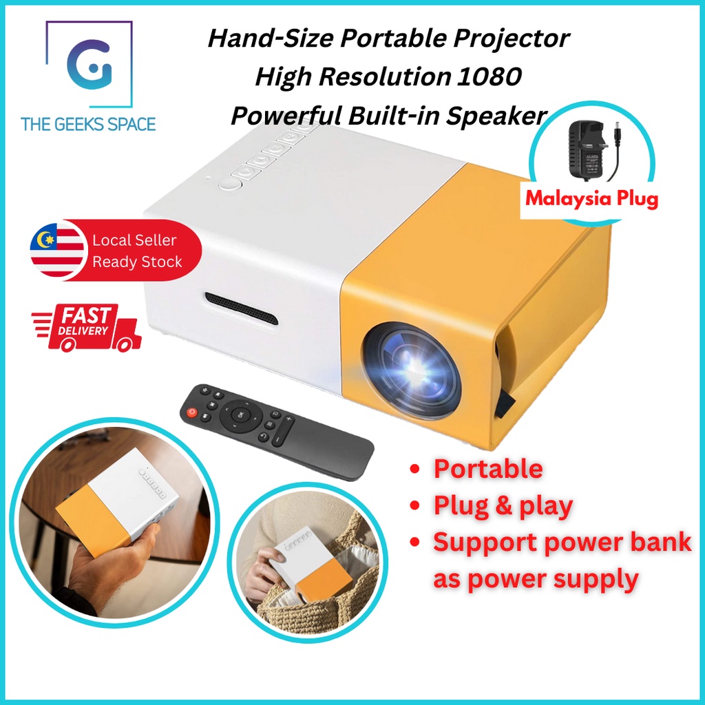 [Ready Stock] Mini LED Projector Super Portable HD 1080p Pocket ...