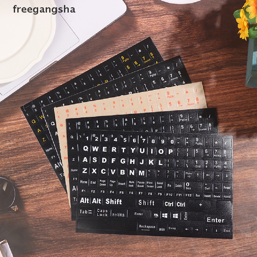 [FREG] 120 Keys Matte Standard Waterproof Keyboard Stickers Letter ...