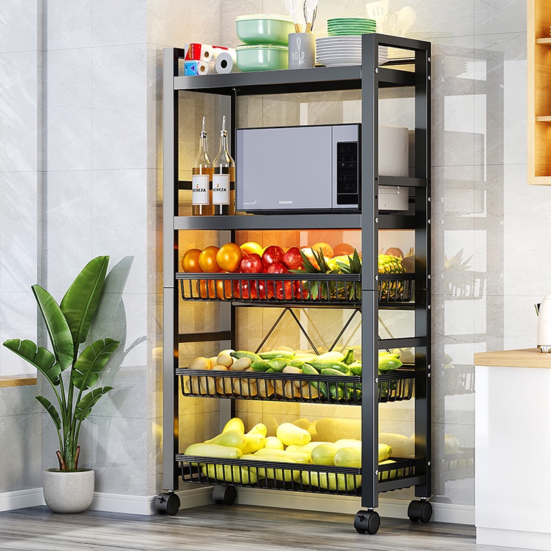 Multifunctional Kitchen Rack Balcony Living Room Storage Organizing ...