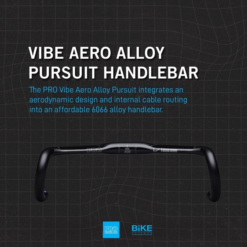 Shimano Pro Vibe Aero Pursuit Alloy Handlebar – 31.8mm X 40cm, Compact Drop Bar, Black