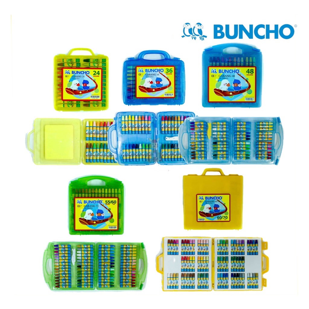 BUNCHO GABANG OIL PASTELS 24/36/48/55/60 COLOURS | Shopee Malaysia