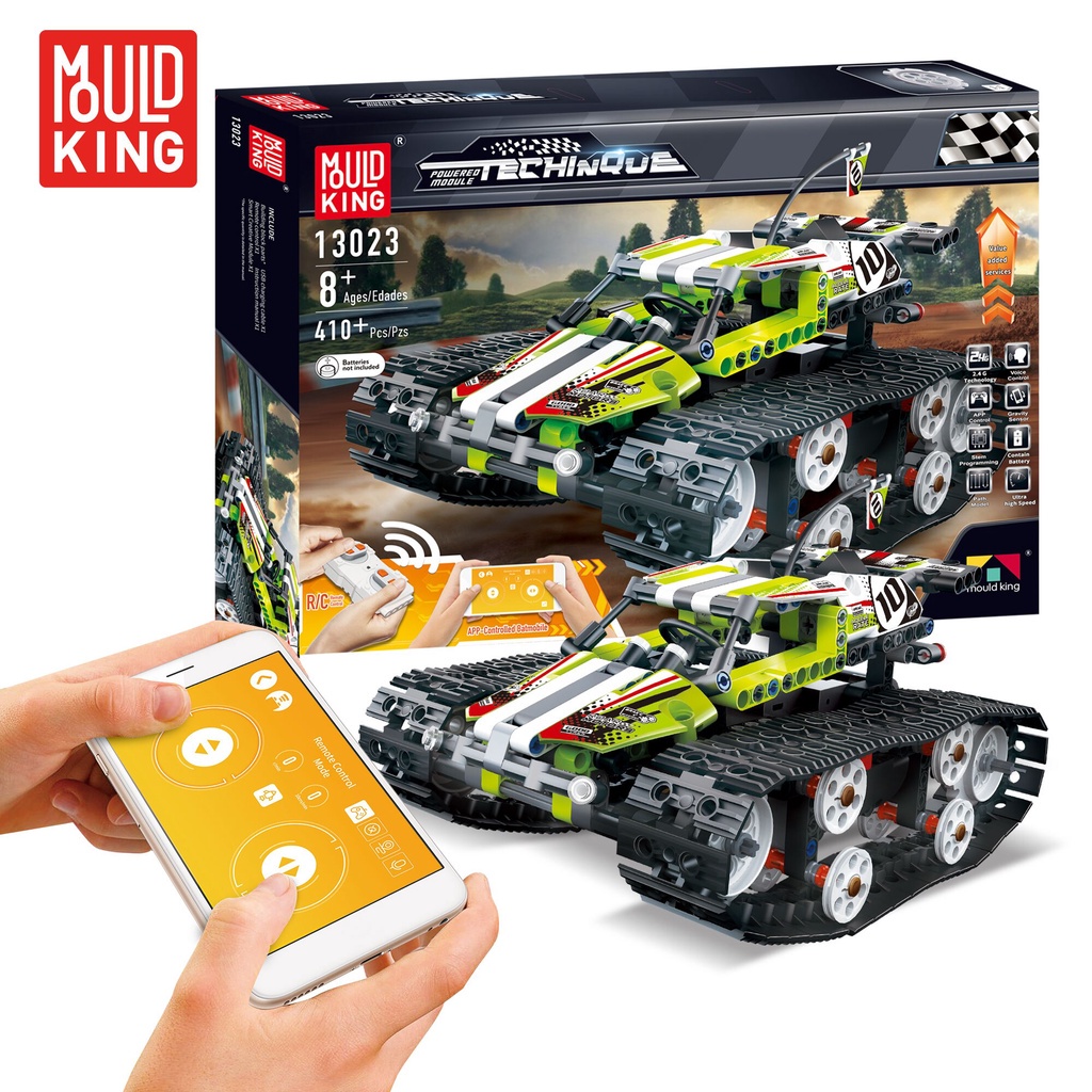 Mould King 13023 Technic Tracked Racer Remote Control Building Block ...