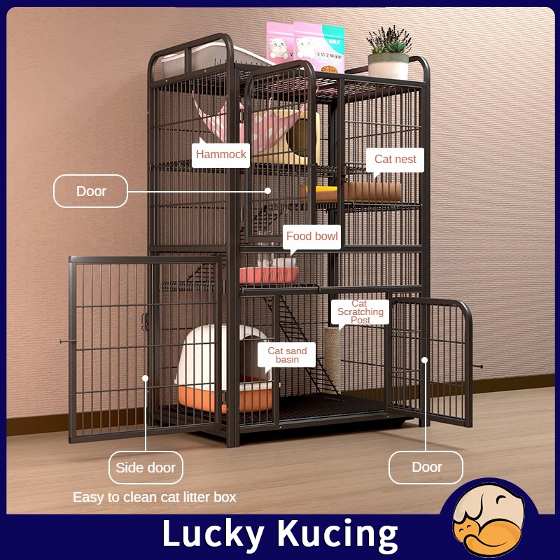 Cat Cage Large Sangkar Kucing Besar 2 3 Tingkat 4 Level Pets Cages Cat