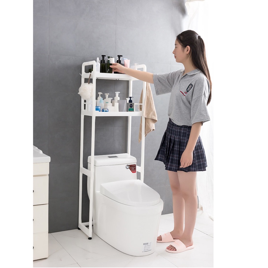 1 / 2 Tier Toilet Bathroom Rack Organizer Shower Shelf Rak Tandas Bilik