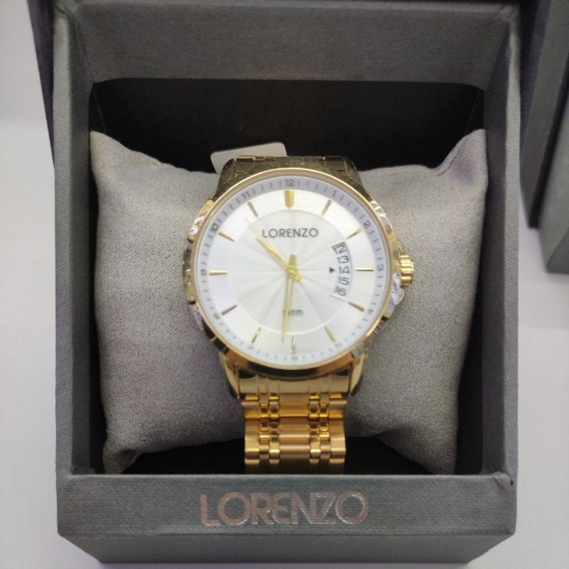 Lorenzo quartz calendar stainless steel men watch R 5101MD