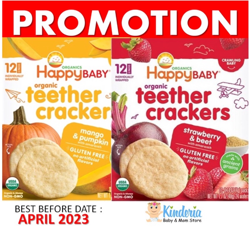 Happy Baby Organic Teether Cracker Stage 2 (48g) Shopee Malaysia