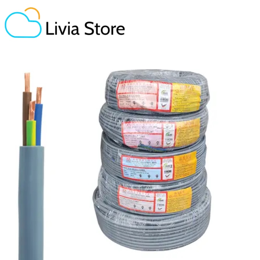 5 Metres 3-Core Auto Cable - 1.0mm Thinwall Wire, 16.5 Amp - Made In UK, For Car/Boat/Campervan