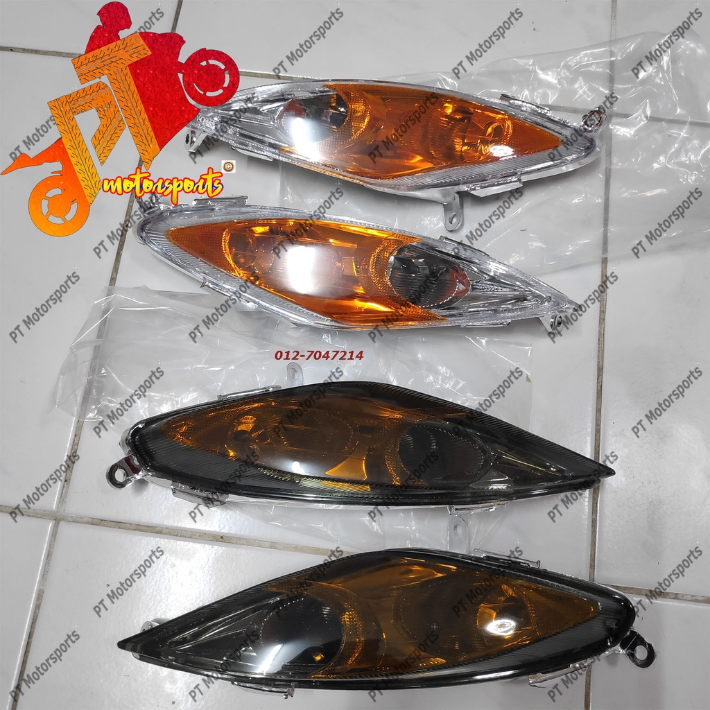 Yamaha LC 135 V1 Front Signal Lamp Signal Orange Oren Chrome Tinted