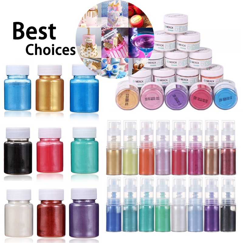 5g/10g Edible Glitter Luster Dust Powder for Cake Decoration | Shopee ...