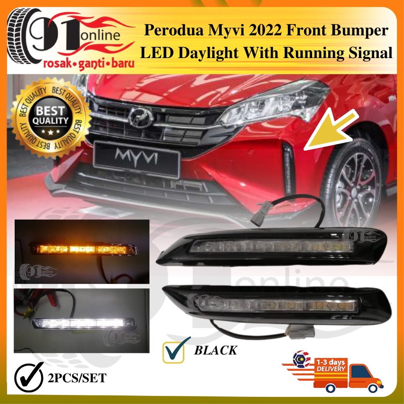 PERODUA MYVI 2022 MYVI NEW OEM FRONT BUMPER LED DAYLIGHT LED DAYTIME