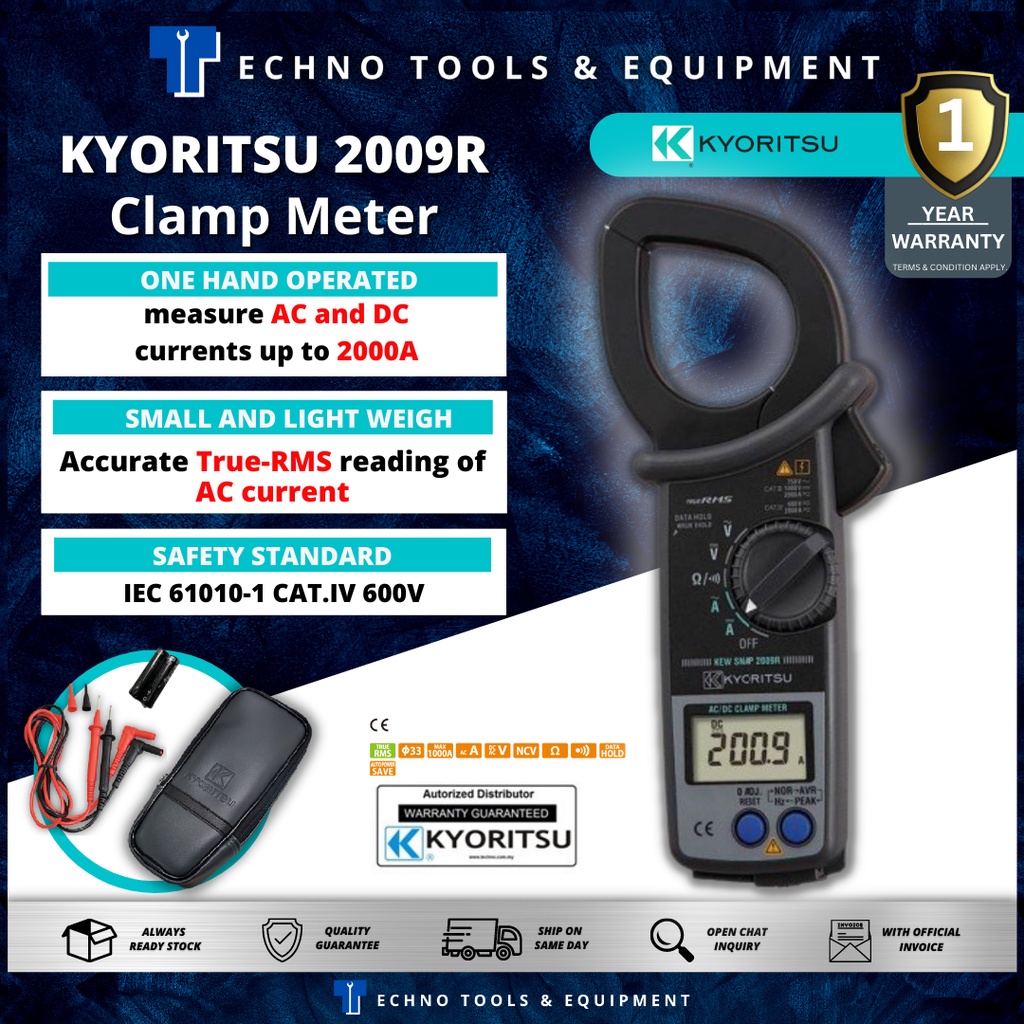 KYORITSU 2009R Clamp Meter 100 New & Original Shopee Malaysia