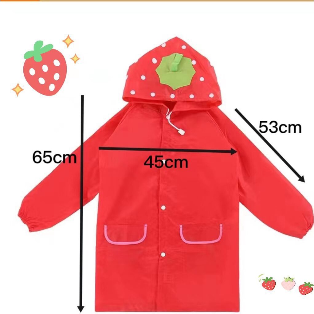 Children Cartoon Kids Raincoat Rain Coat Cute Animal Funny Raining