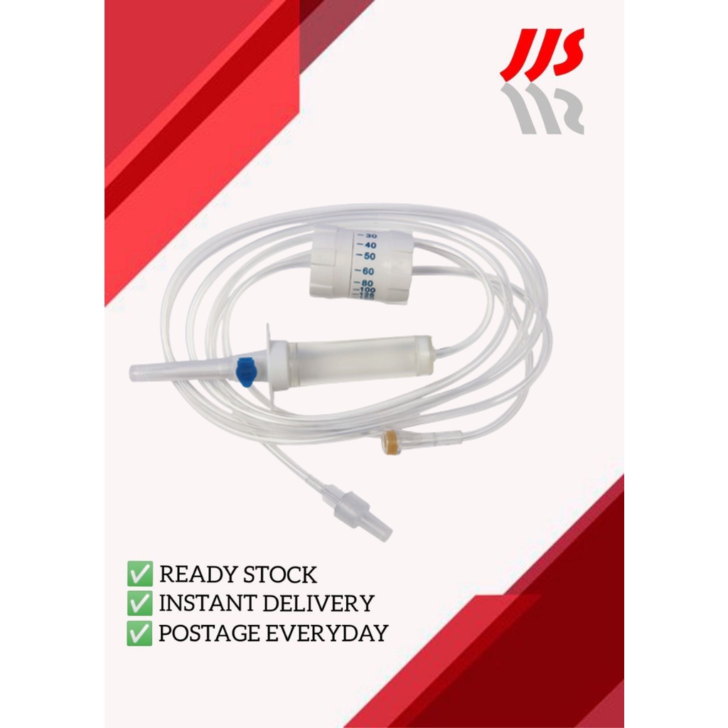 Intravenous (IV) Administration Set With Flow Regulator | Shopee Malaysia