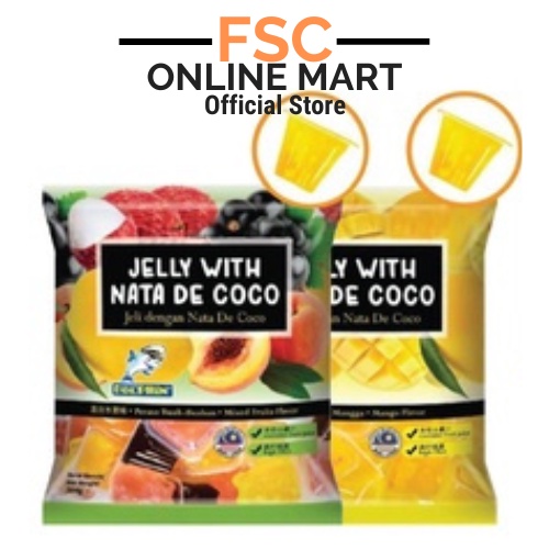 Fsc Captain Dolphin Jelly With Nata De Coco 256gm 8cup Shopee