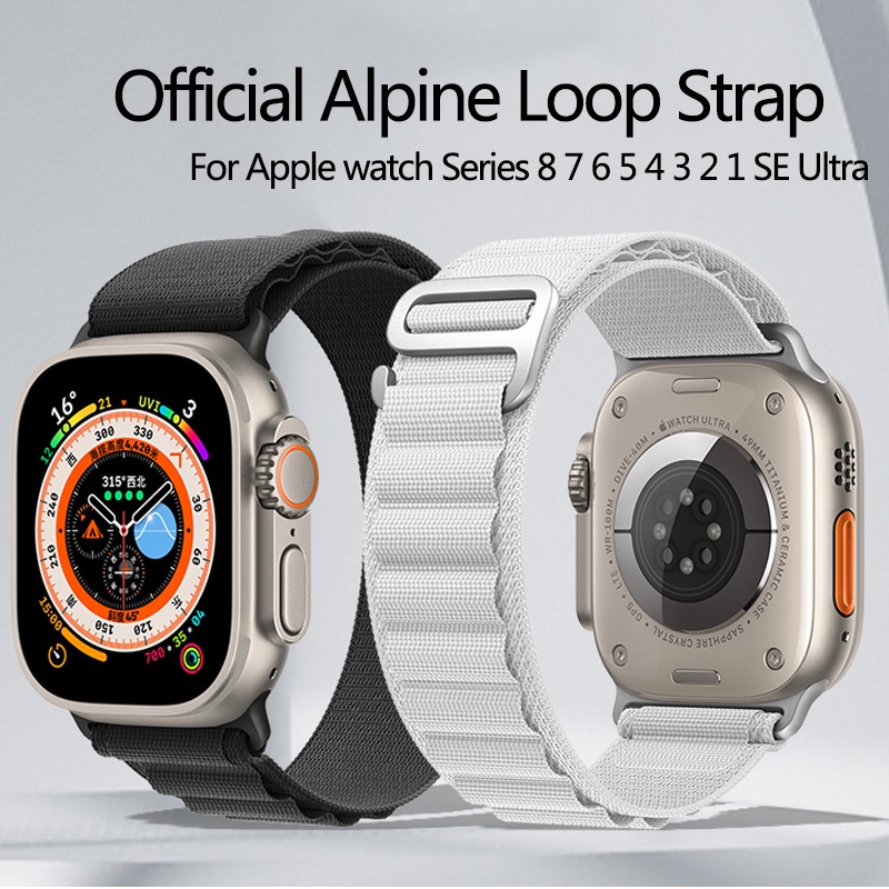 Alpine Loop Strap For Apple Watch Band 49mm 45mm 41mm 44mm 40mm Nylon Watchband  Bracelet Belt Iwatch Series 3 5 Se 6 7 8 Ultra