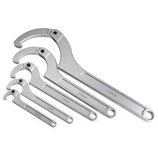 Adjustable Hook Wrench Nuts Bolts Universal C Shape Spanner Tool Screw Nuts  Driver Flat Round Ends Heavy Duty Repair Hand Tool