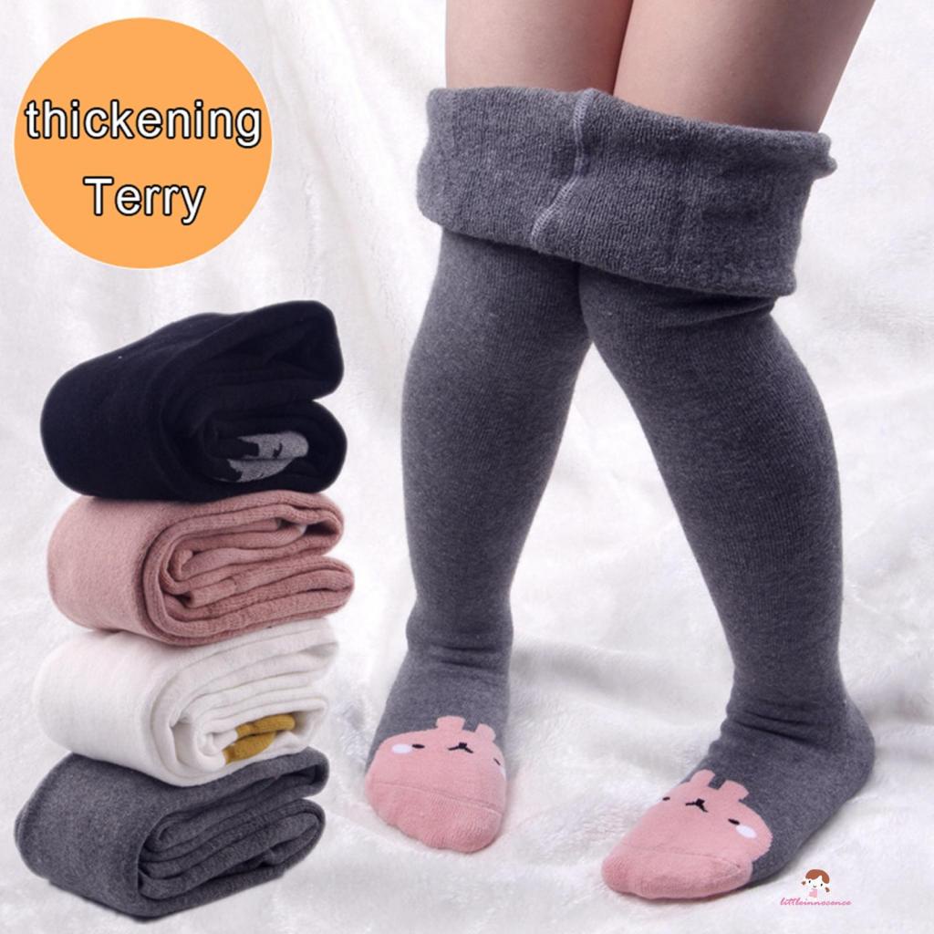 INNOCENCE-Toddler Girls Winter Warm Tights, Fleece Lined Pantyhose Stockings  Elastic Footed Leggings