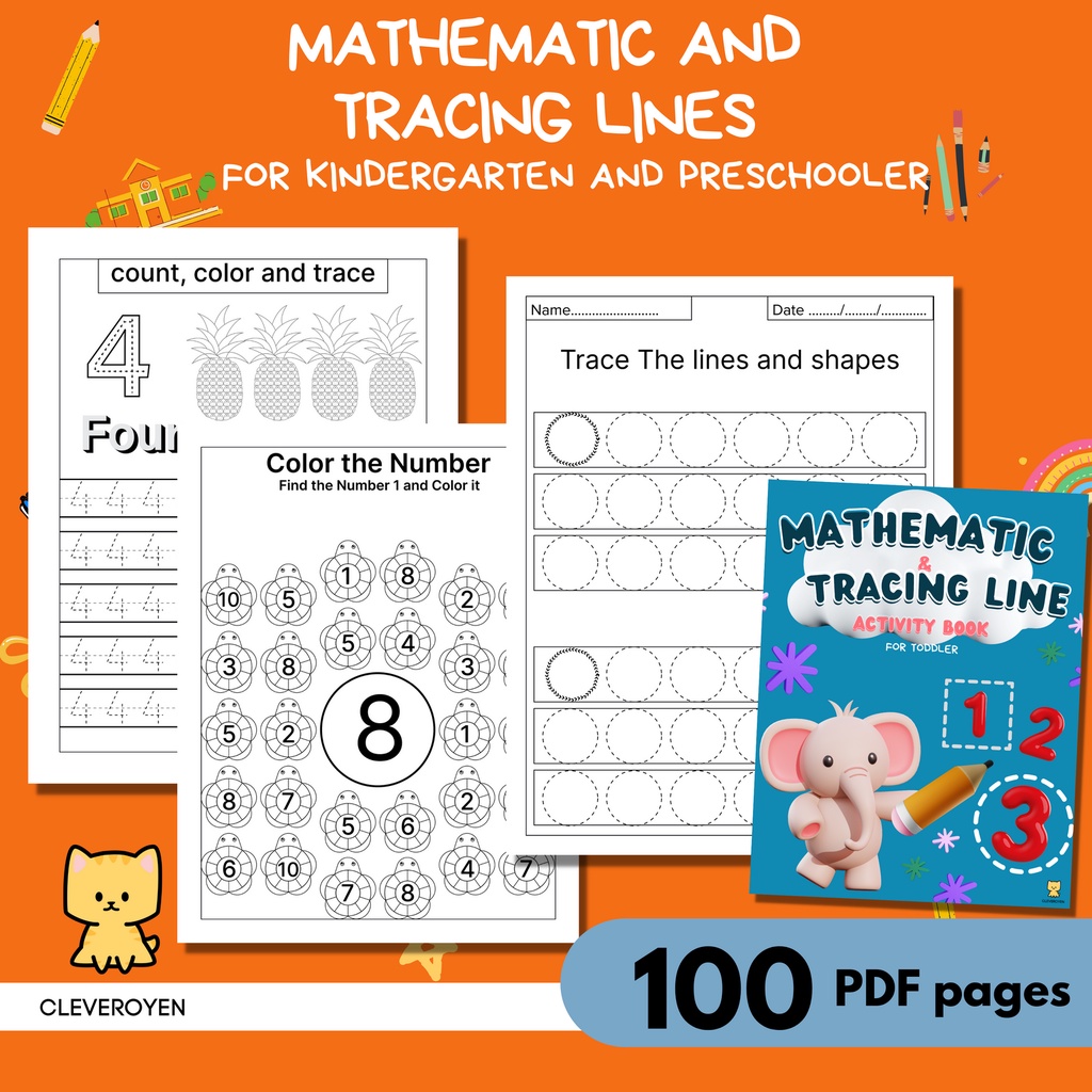 [PDF] Preschool Mathematic Kids Worksheet and Tracing Lines, Buku ...