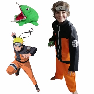 Child Uzumaki Naruto Costume Boys Anime Shippuden Kids Cosplay Halloween  Party