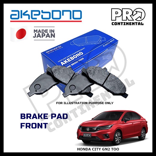 GENUINE AKEBONO HONDA CITY GN2 TOO 20202022 FRONT BRAKE PAD Shopee