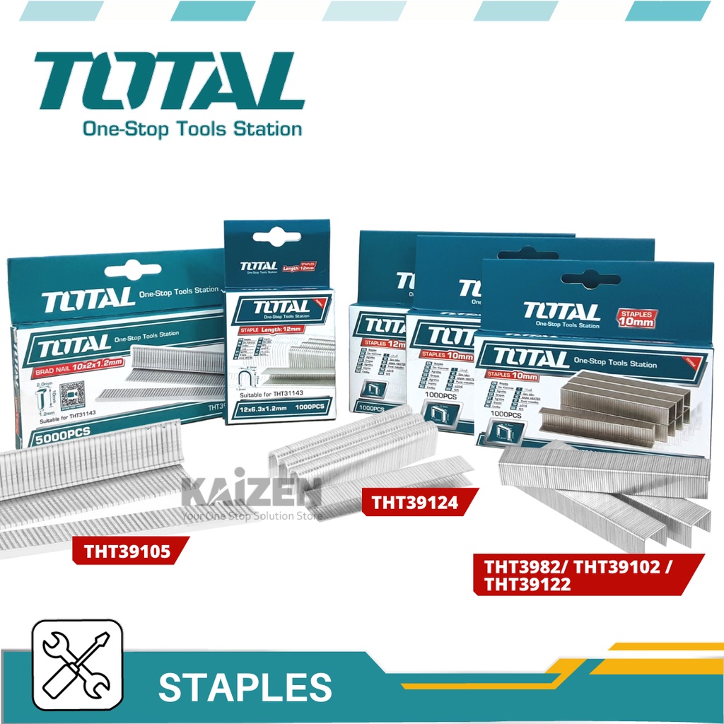 TOTAL Staples Nail / U shaped Staples / Brad Nail For Model THT31143 3 ...
