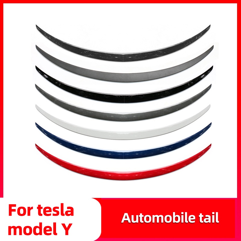 For Tesla Model Y 2019-2022 Rear Trunk Lip Carbon Fiber ABS Wing ...