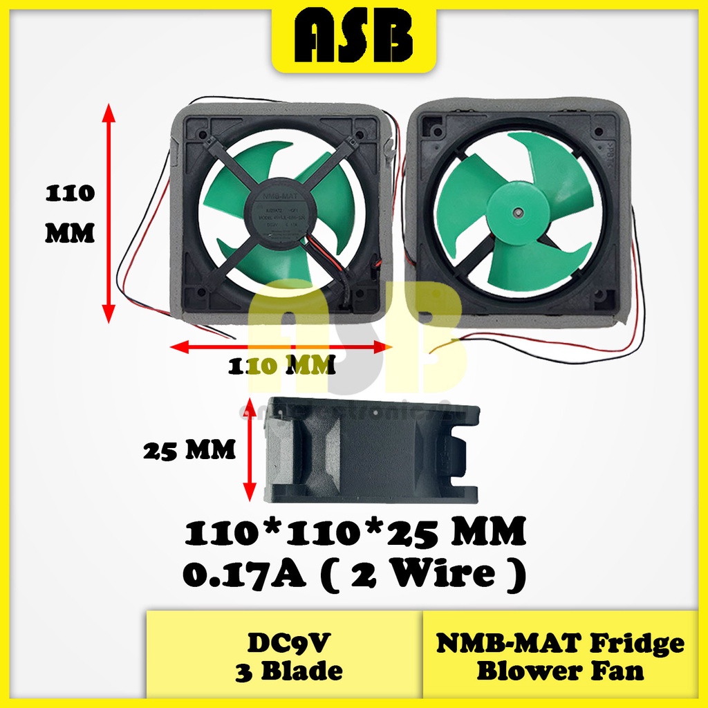 (1pc) Freezer Fridge Blower Fan NMB-MAT 4515JL-03W-S20 DC9V 0.17A (2 ...