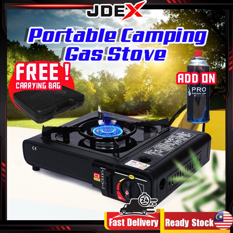 JDEX Camping Gas Stove Portable Single Burner Butane Cylinder Stove ...