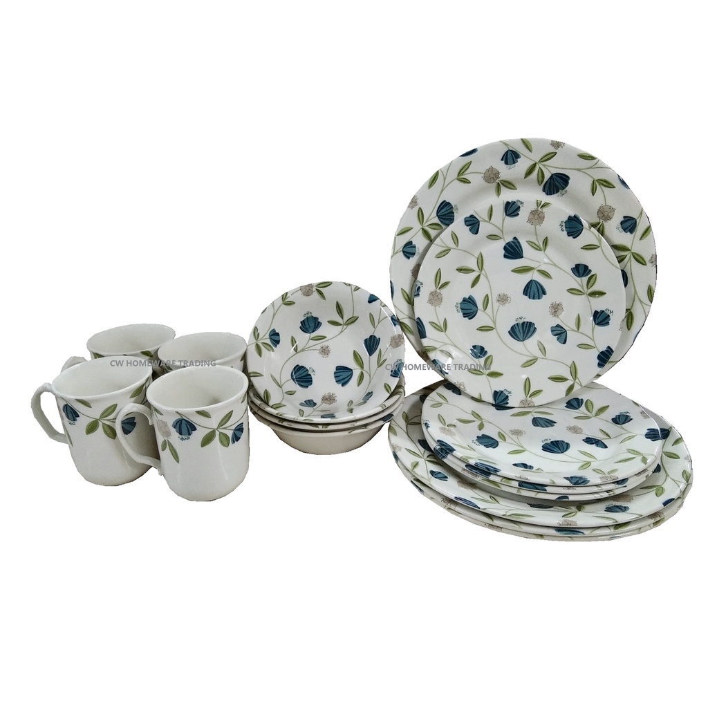 Claytan 416FS ELEGANT FLORAL Dinnerware Set 16Pcs(4person) Livingware