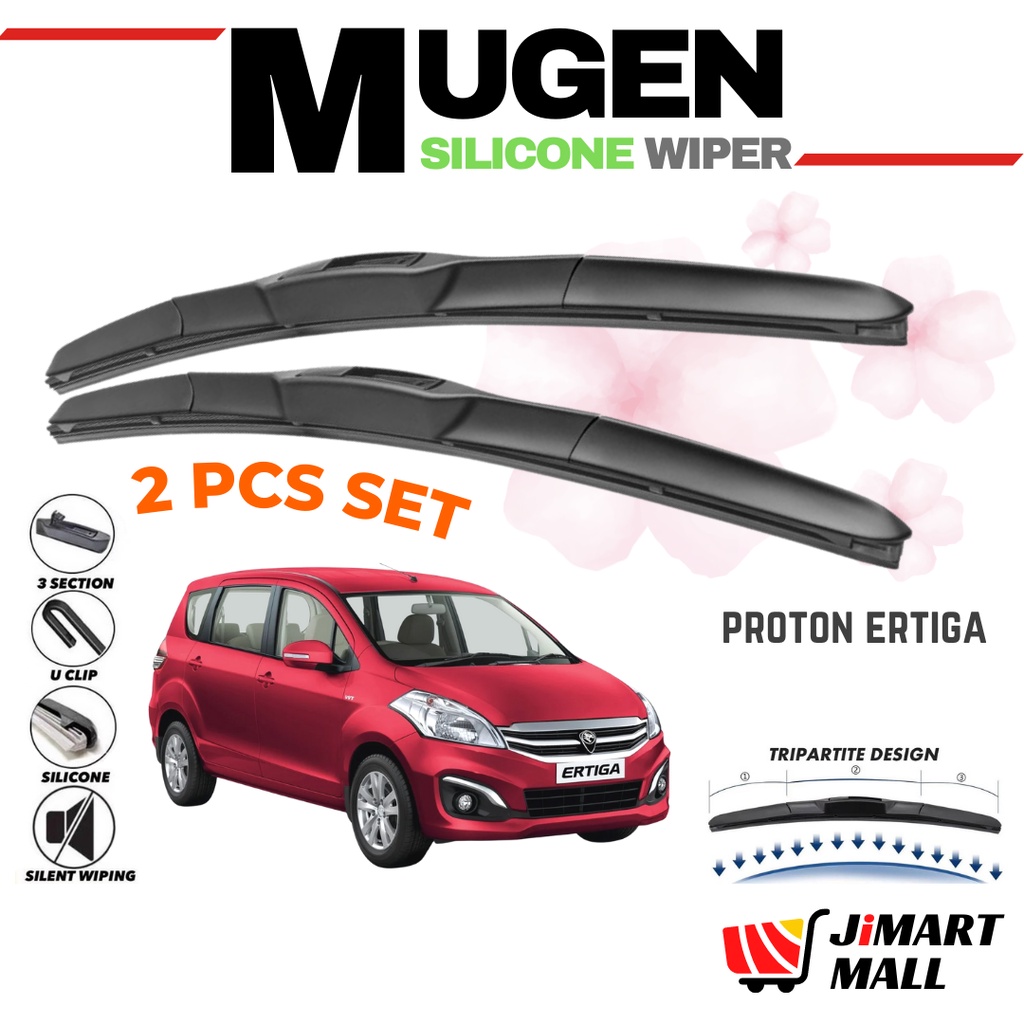 PROTON ERTIGA JAPAN MUGEN SILICONE WIPER Front Windshield Windscreen