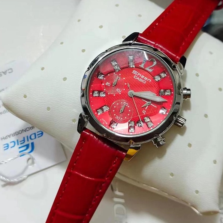 Casio sheen outlet leather strap