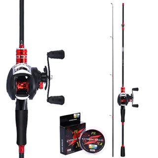 Fishing Rod and Reel 165cm 180cm Casting Fishing Rod 7.2:1 Gear Ratio  Casting Fishing Reel Left/Right Hand Fishing Full Set