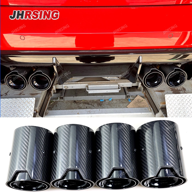 4PC Carbon Fiber Exhaust tip Auspuffspitze for BMW M2 M3 M4 M135i M235i