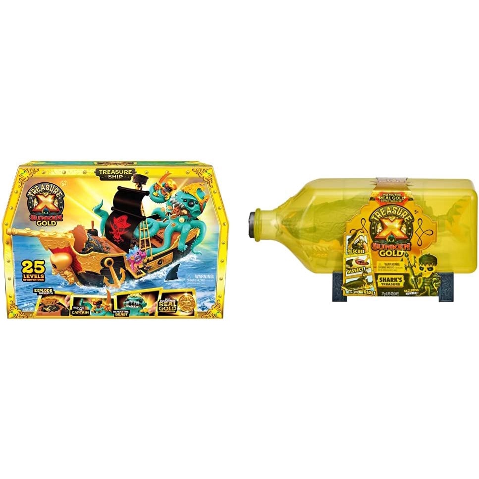 Treasure 見にくい X Sunken Gold Treasure Ship Playset