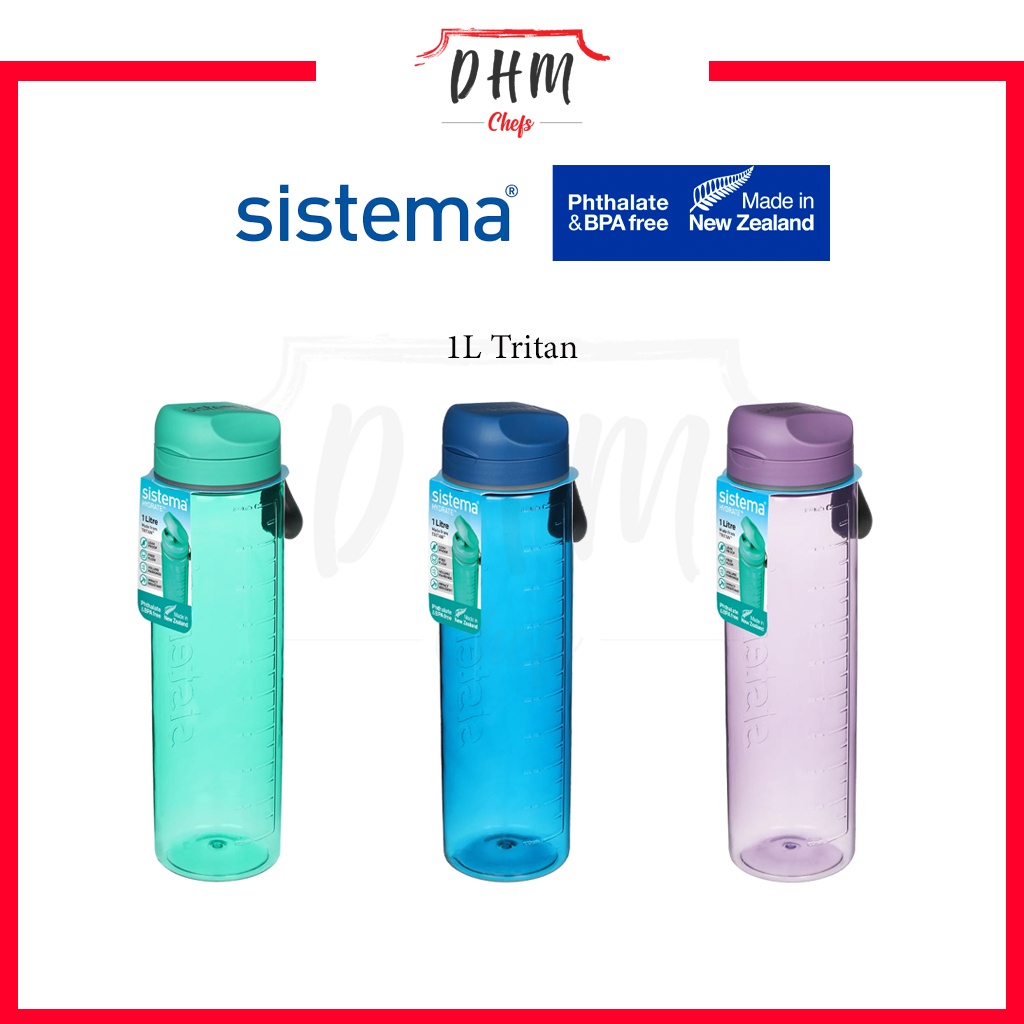 Sistema Litre Tritan Hydrate Drinking Water Bottle Tumbler With Leakproof Flip Top Shopee