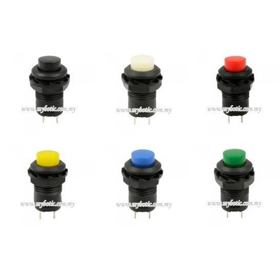 DS-227 DS-228 Round Push ON-OFF Button 2 Pins | Shopee Malaysia