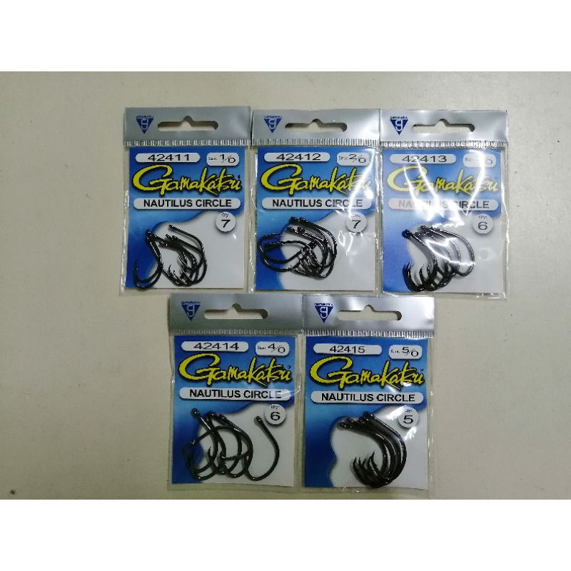 Gamakatsu Nautilus Circle Hook #1 Ago Punta Ad Anelli Occhio - Foto 10
