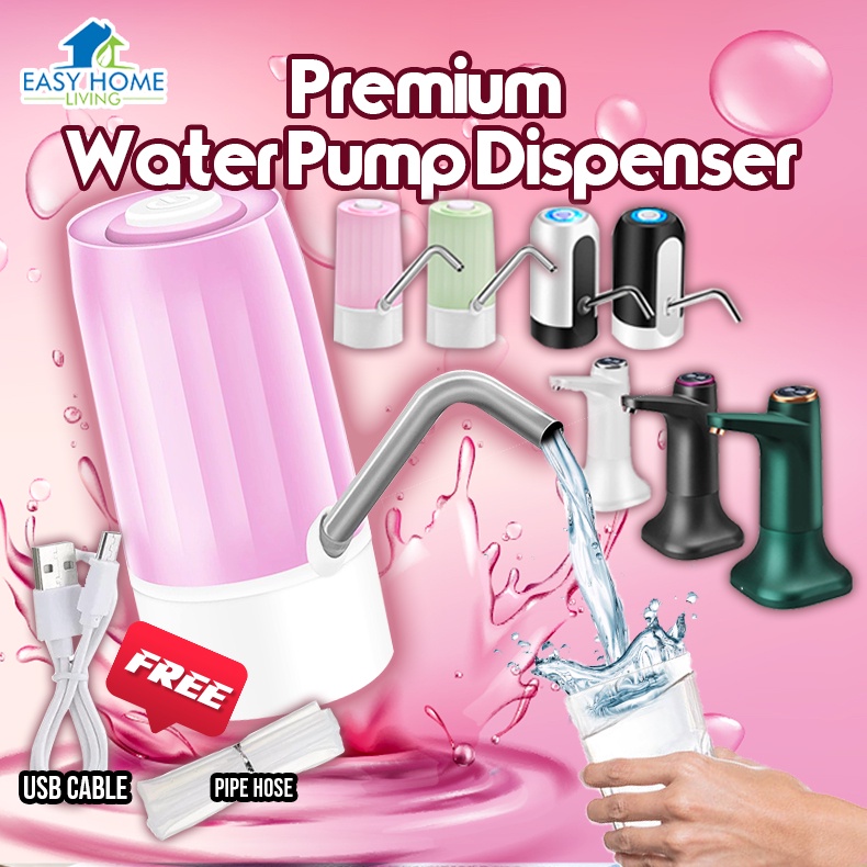 [𝗢𝗻𝗲 𝗕𝘂𝘁𝘁𝗼𝗻 𝗢𝗽𝗲𝗿𝗮𝘁𝗲] Electric Automatic Water Dispenser Pump USB Charging Rechargeable Penyedut
