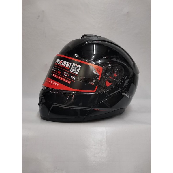 MT FU401SV ATOM SV GLOSSY BLACK FLIP UP DOUBLE VISOR HELMET Shopee Malaysia