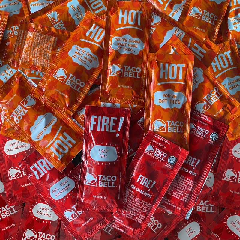 MCD/KFC/A&W Chilli Sauce Sachet Life Sos Cili Packet / Swiss Bear Taco ...