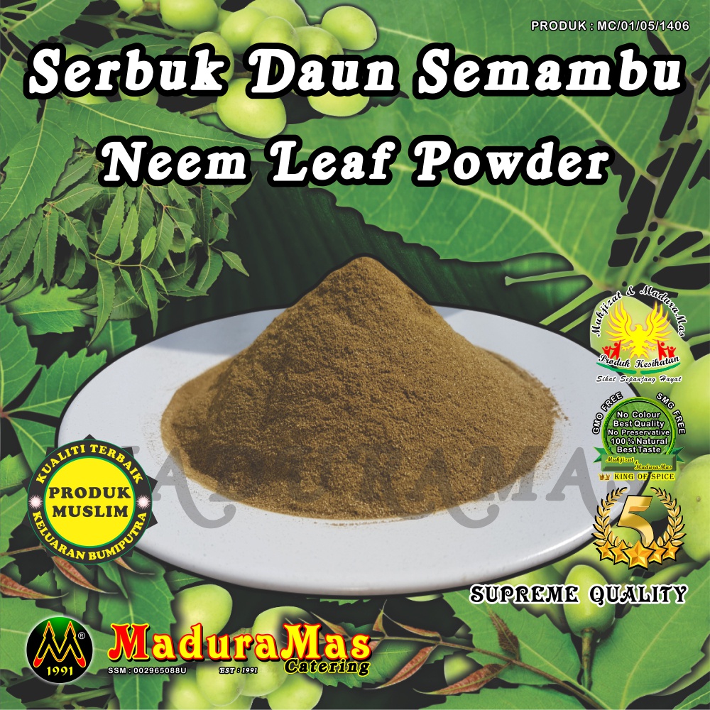 (🔥 Jualan Borong🔥) Daun Semambu - Dried Neem Powder 100g - 250g (100% ...