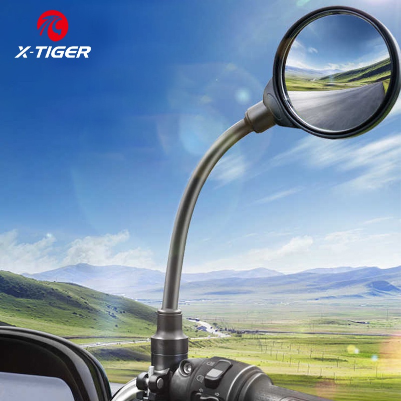 XTIGER Adjustable Bike Long Stem Rearview Convex Mirror Bicycle
