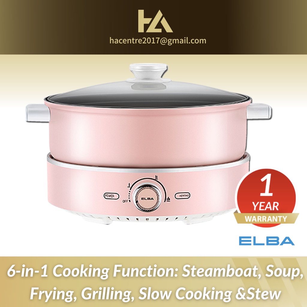 Elba 5.0L Multi Cooker with Grill Pan EMCK5015(PK) Shopee Malaysia