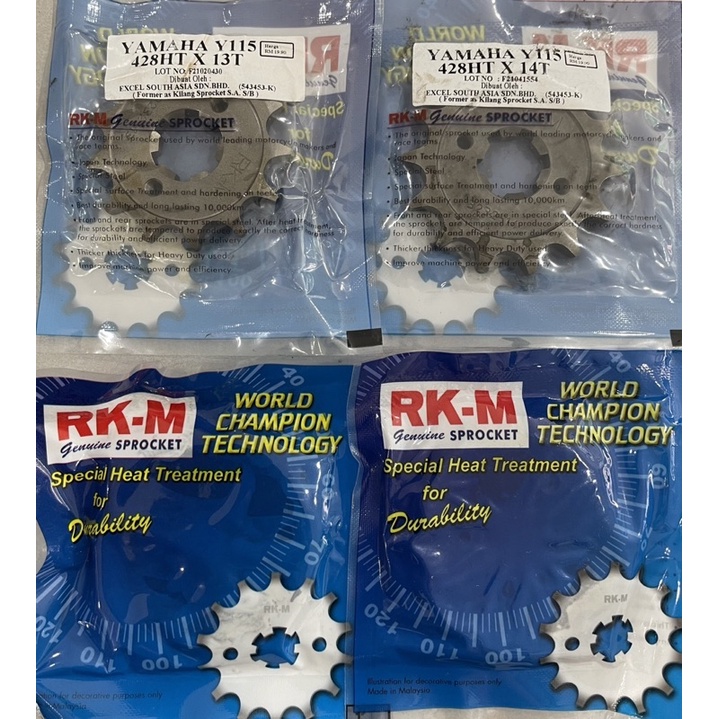 RKM RK-M YAMAHA LAGENDA 115 115FI SRL115 FRONT SPROCKET 428 X 13T 14T ...