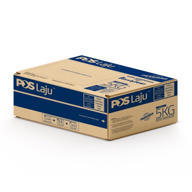 PosLaju Prepaid Courier Parcel Box Blue (S / M / L ) | Shopee Malaysia