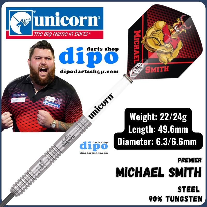 UNICORN Steel Darts - Michael Smith (Premier 90% Tungsten) | Shopee Malaysia