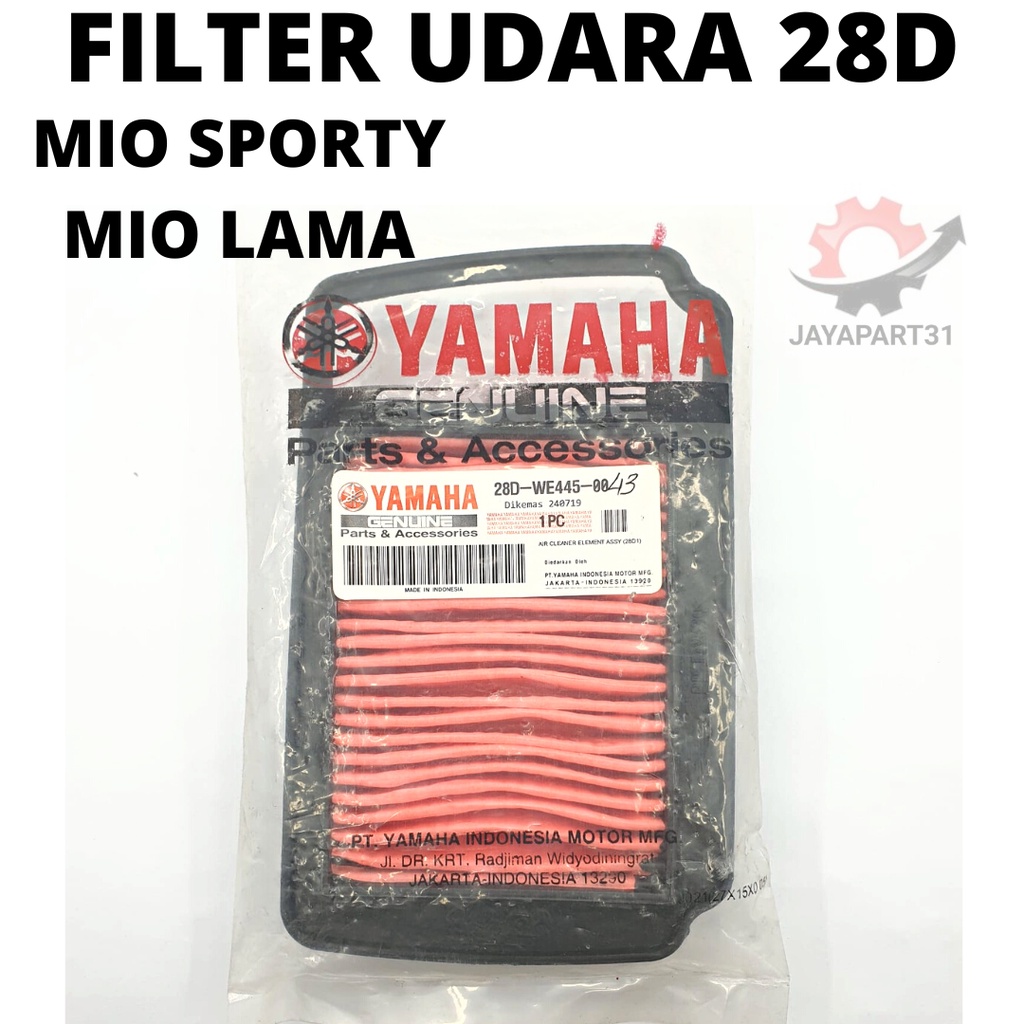 YAMAHA 28D MIO SPORTY MIO OLD AIR FILTER ORIGINAL AIR FILTER | Shopee ...