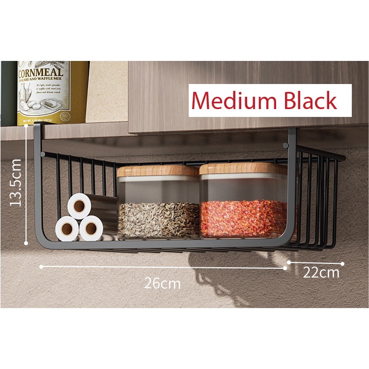 CLIP ON BASKET New Storage Organizer Under Shelf Basket Rack Holder for