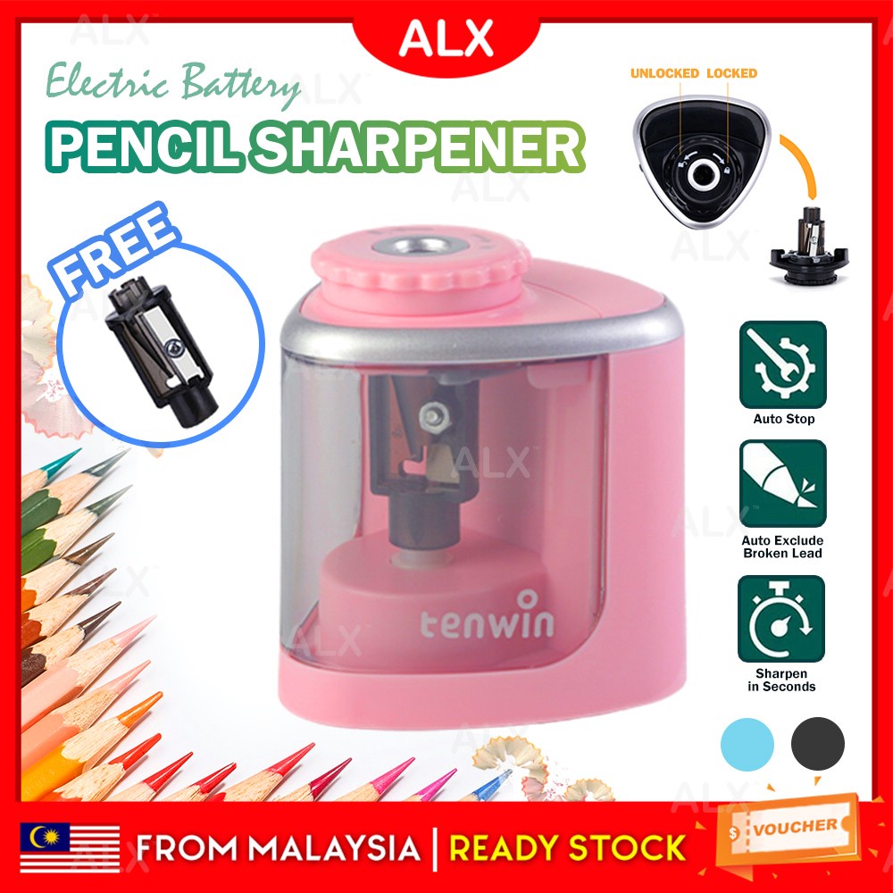 ALX Automatic Electric Pencil Sharpener Battery Powered Color Pencil ...